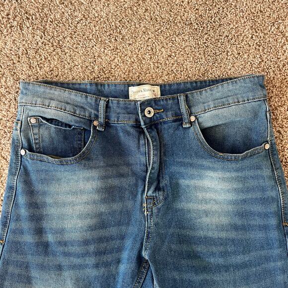 Smith & Mills Denim Men’s Jeans Size 34x32 Blue Wash Stretch Slim‑Fit Used - Picture 5 of 10